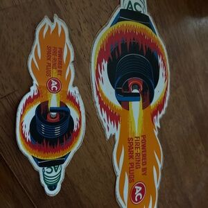 AC Fire-Ring spark plug racing decal